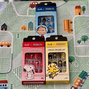 Rude X Peanuts Press-On Nails Snoopy, Woodstock, Linus NEW in Packaging